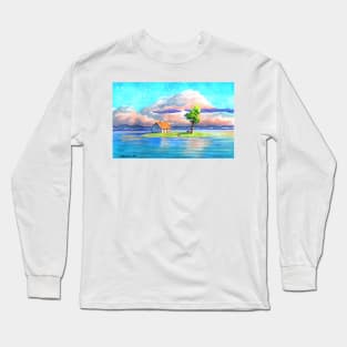 Island House | Watercolour and Gouache Long Sleeve T-Shirt